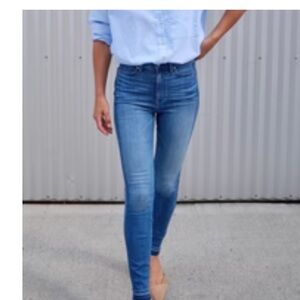 AYR dark Blue Women's Skinny Jeans with raw hem